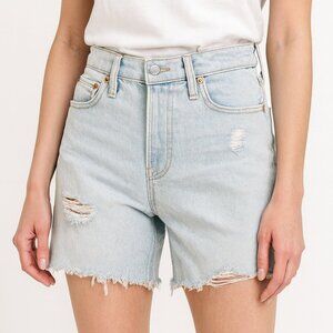 Levi’s Premium 501 Light Wash High Rise Distressed Denim Shorts Women’s